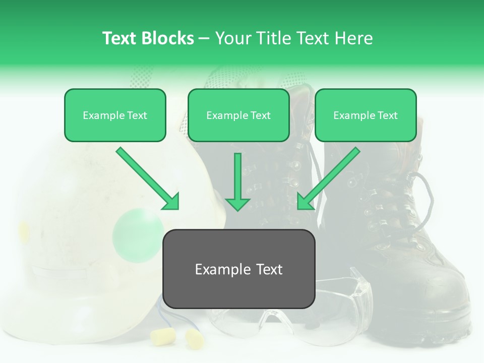 Personal Protection. Personal Safety Equipment Of Field Engineer Used In Heavy Duty Industrial Environment. PowerPoint Template
