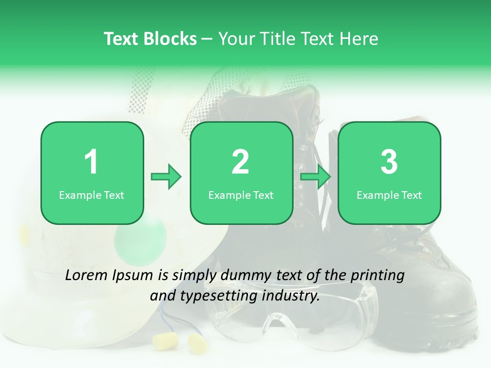 Personal Protection. Personal Safety Equipment Of Field Engineer Used In Heavy Duty Industrial Environment. PowerPoint Template