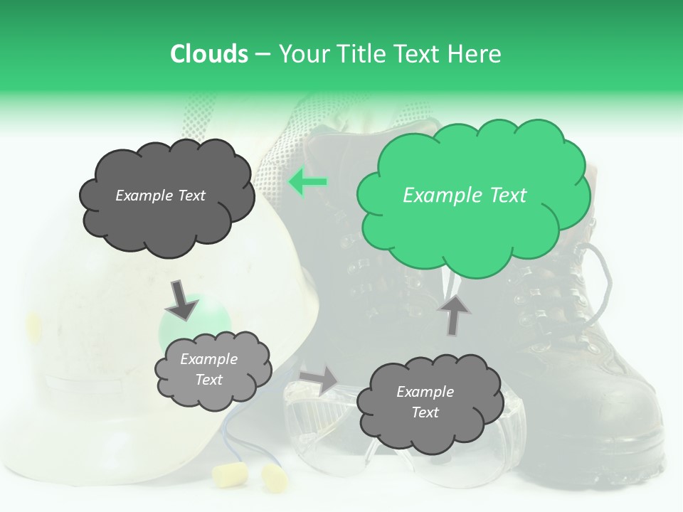 Personal Protection. Personal Safety Equipment Of Field Engineer Used In Heavy Duty Industrial Environment. PowerPoint Template