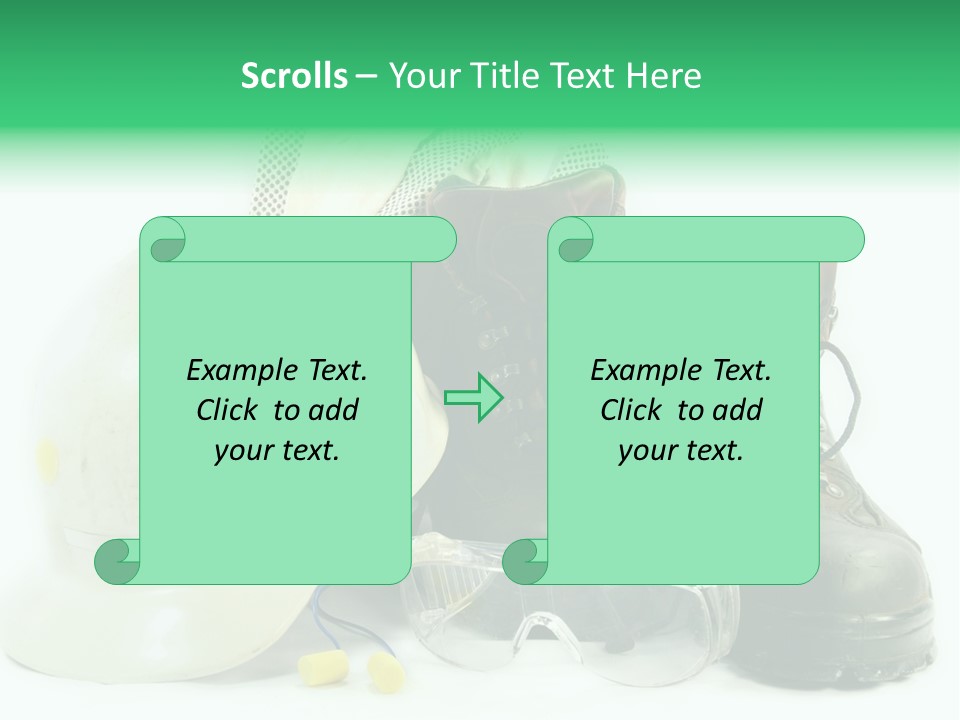 Personal Protection. Personal Safety Equipment Of Field Engineer Used In Heavy Duty Industrial Environment. PowerPoint Template