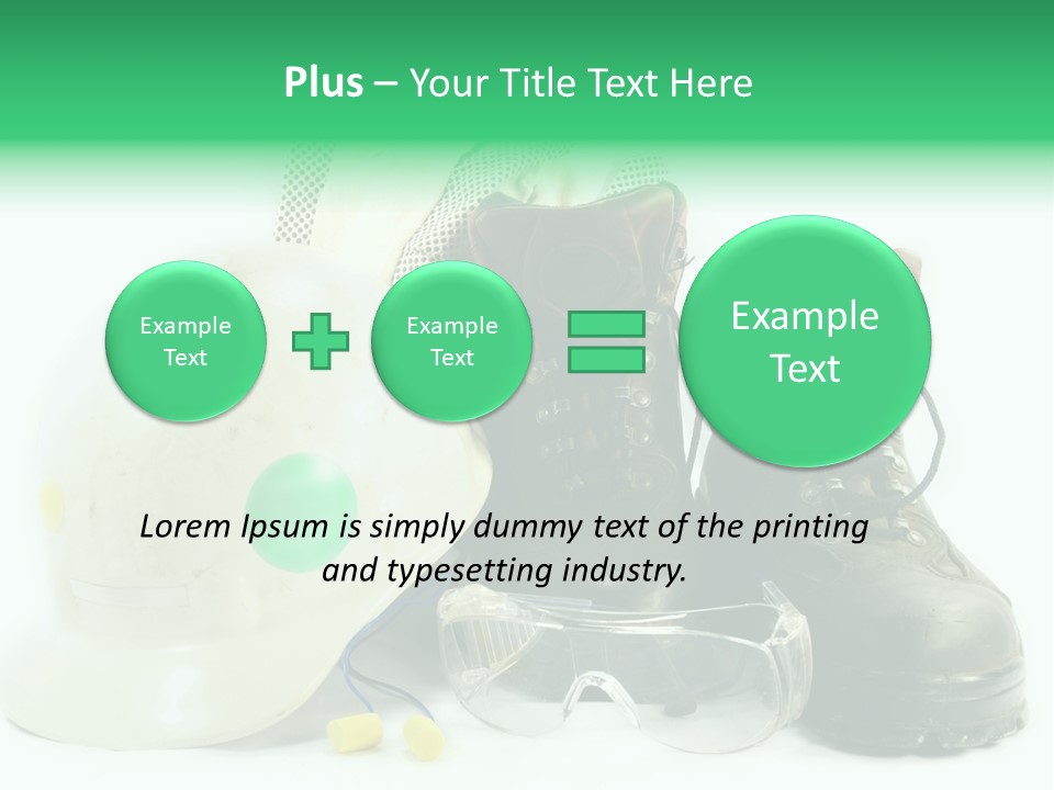 Personal Protection. Personal Safety Equipment Of Field Engineer Used In Heavy Duty Industrial Environment. PowerPoint Template