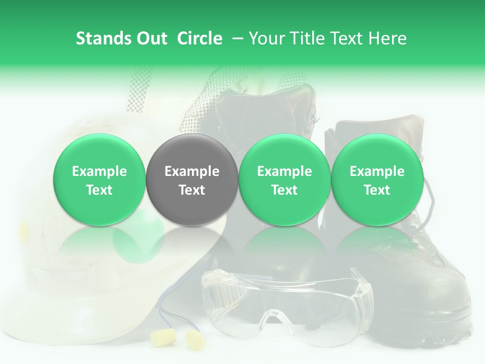 Personal Protection. Personal Safety Equipment Of Field Engineer Used In Heavy Duty Industrial Environment. PowerPoint Template