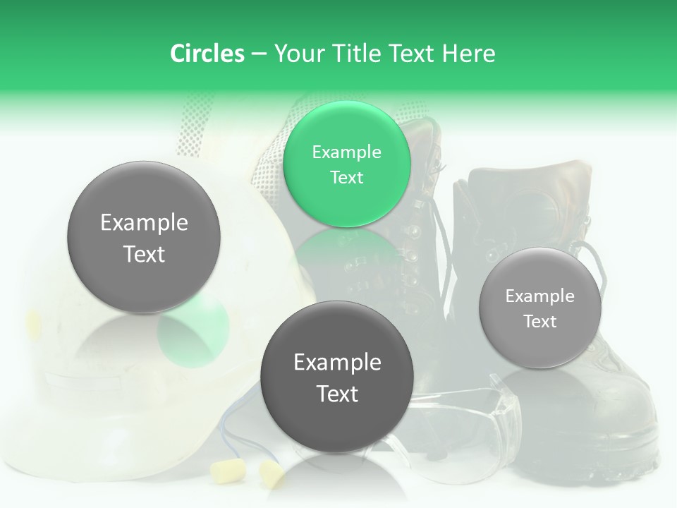 Personal Protection. Personal Safety Equipment Of Field Engineer Used In Heavy Duty Industrial Environment. PowerPoint Template