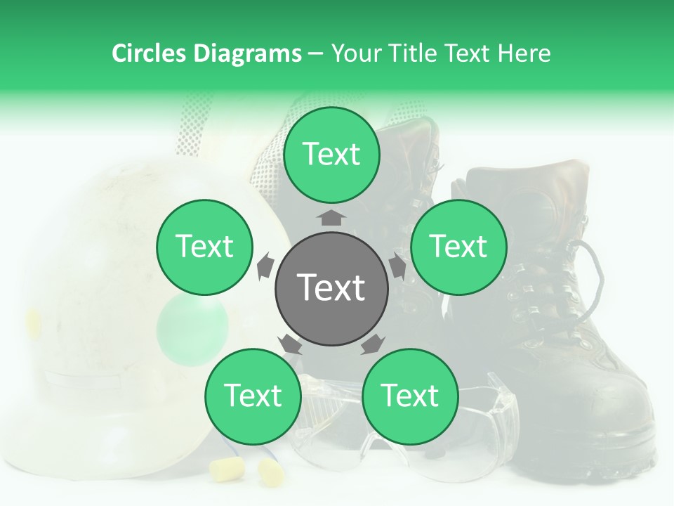 Personal Protection. Personal Safety Equipment Of Field Engineer Used In Heavy Duty Industrial Environment. PowerPoint Template
