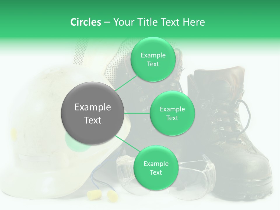 Personal Protection. Personal Safety Equipment Of Field Engineer Used In Heavy Duty Industrial Environment. PowerPoint Template