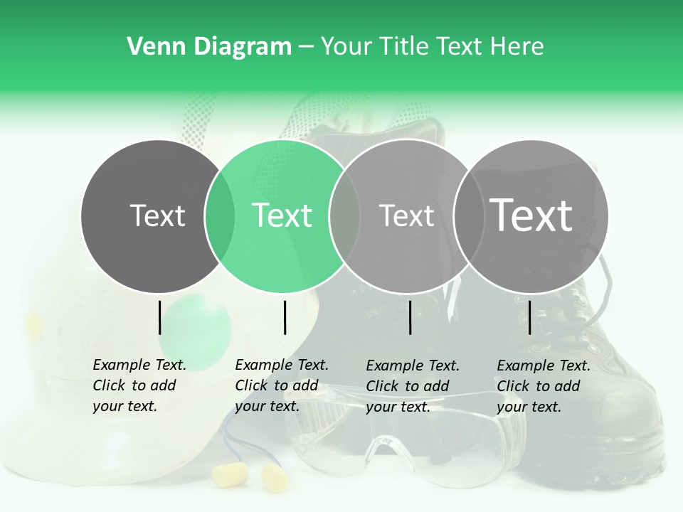 Personal Protection. Personal Safety Equipment Of Field Engineer Used In Heavy Duty Industrial Environment. PowerPoint Template