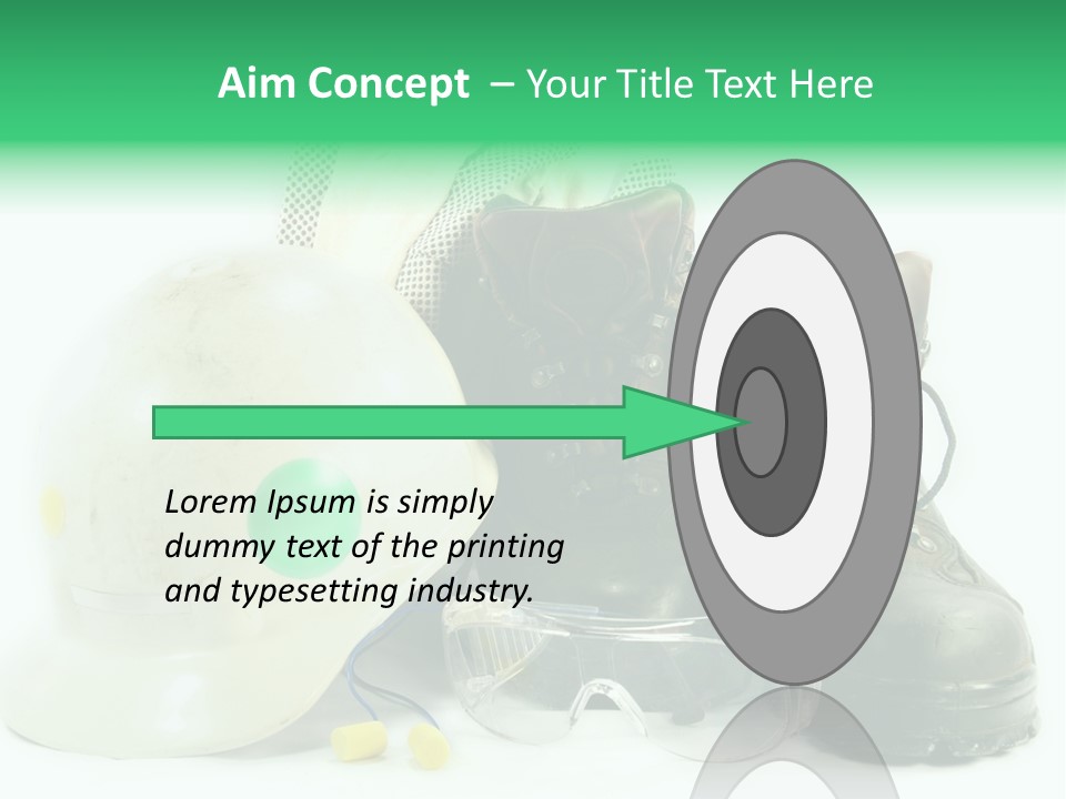 Personal Protection. Personal Safety Equipment Of Field Engineer Used In Heavy Duty Industrial Environment. PowerPoint Template