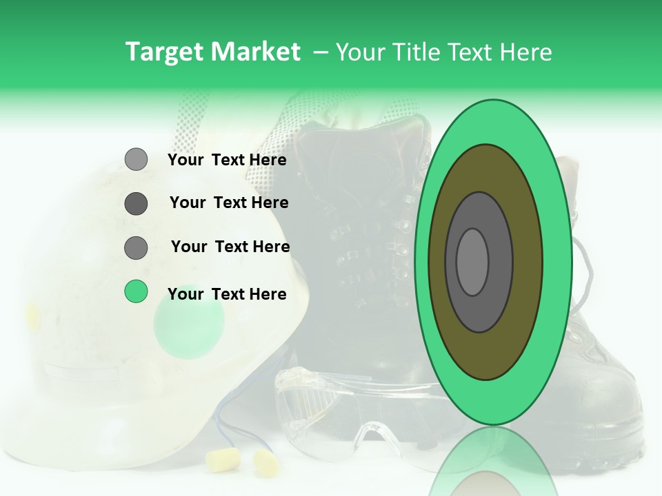 Personal Protection. Personal Safety Equipment Of Field Engineer Used In Heavy Duty Industrial Environment. PowerPoint Template