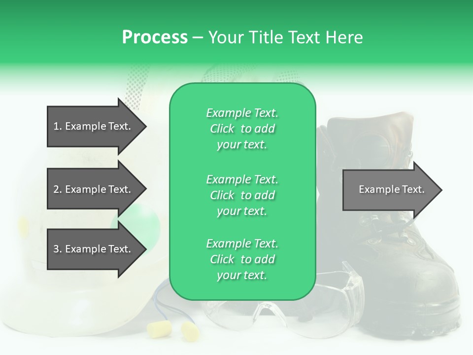 Personal Protection. Personal Safety Equipment Of Field Engineer Used In Heavy Duty Industrial Environment. PowerPoint Template