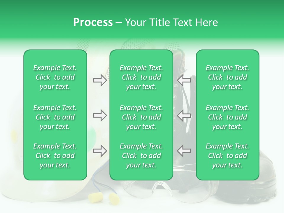 Personal Protection. Personal Safety Equipment Of Field Engineer Used In Heavy Duty Industrial Environment. PowerPoint Template