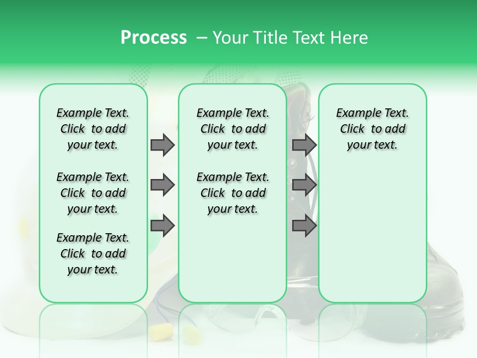 Personal Protection. Personal Safety Equipment Of Field Engineer Used In Heavy Duty Industrial Environment. PowerPoint Template