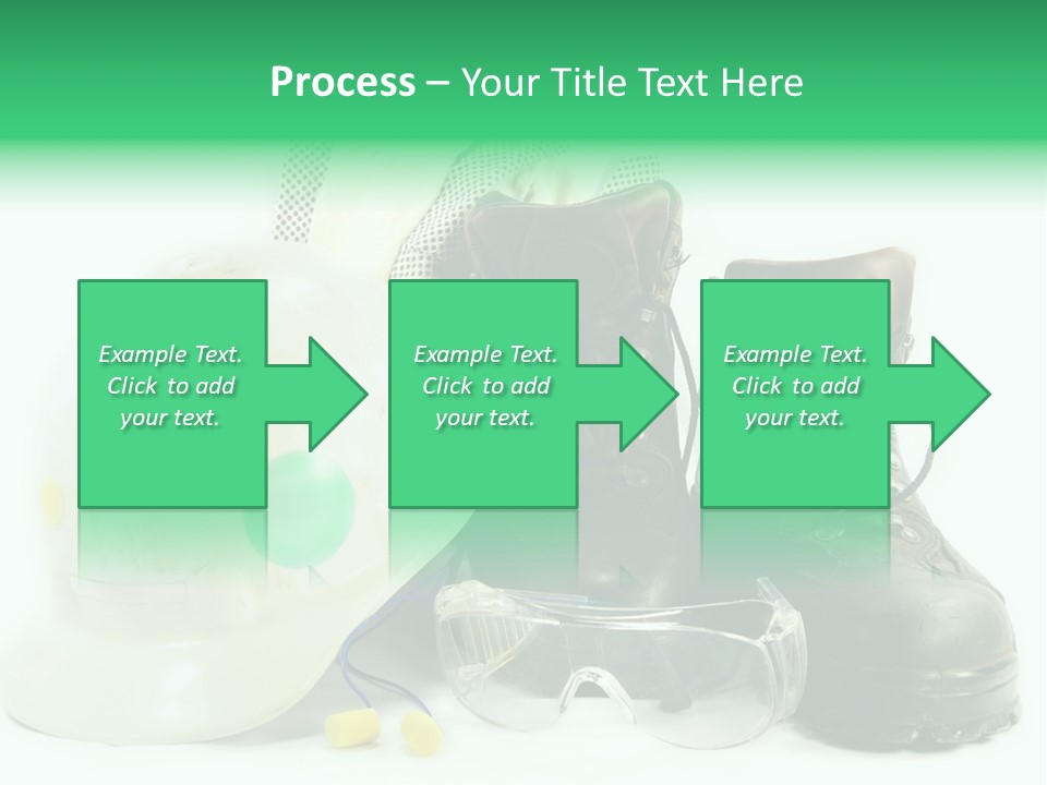 Personal Protection. Personal Safety Equipment Of Field Engineer Used In Heavy Duty Industrial Environment. PowerPoint Template