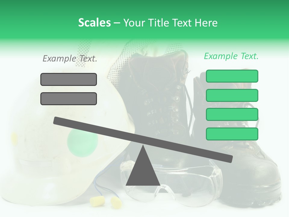 Personal Protection. Personal Safety Equipment Of Field Engineer Used In Heavy Duty Industrial Environment. PowerPoint Template