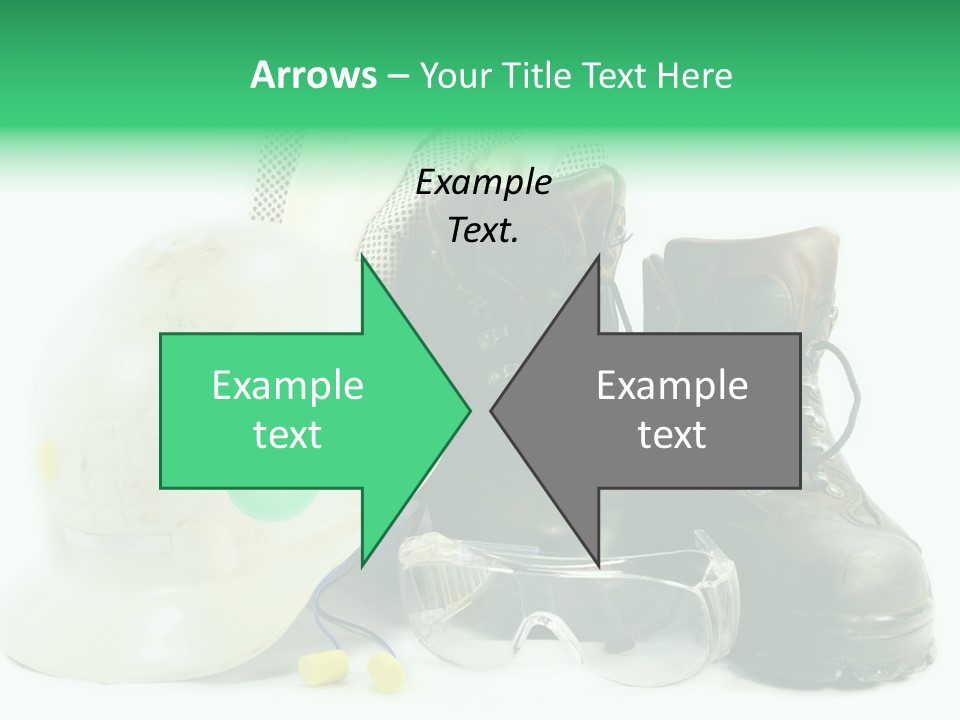 Personal Protection. Personal Safety Equipment Of Field Engineer Used In Heavy Duty Industrial Environment. PowerPoint Template