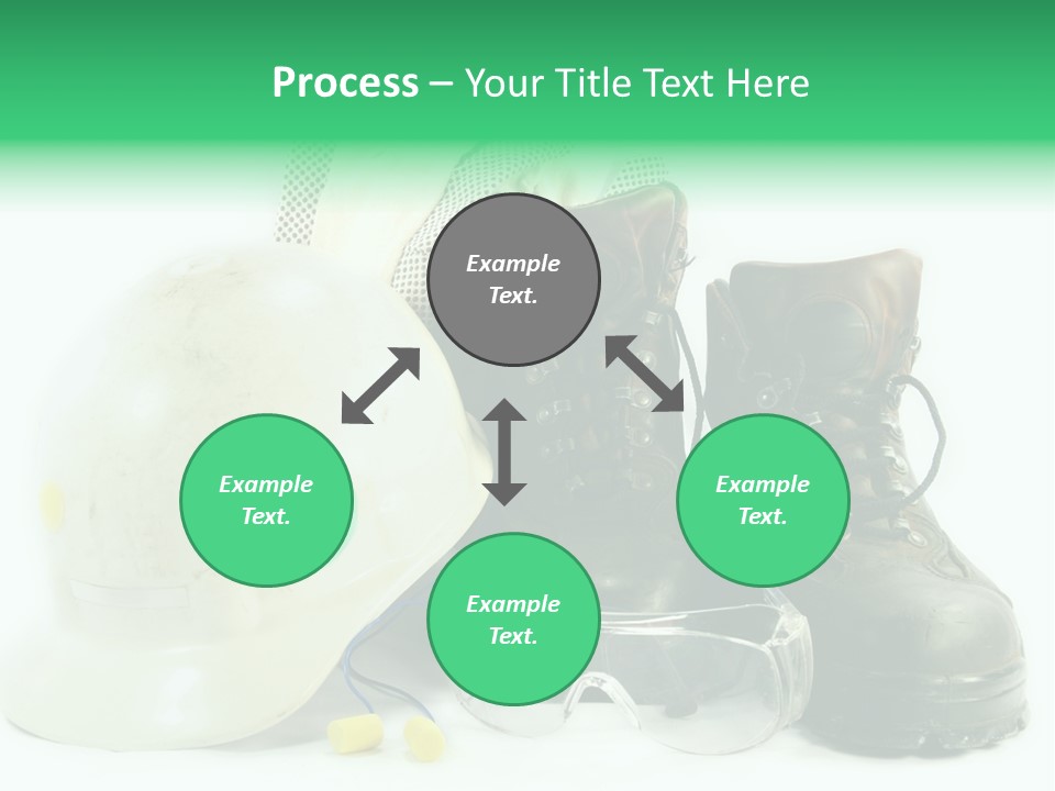 Personal Protection. Personal Safety Equipment Of Field Engineer Used In Heavy Duty Industrial Environment. PowerPoint Template