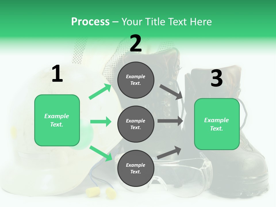 Personal Protection. Personal Safety Equipment Of Field Engineer Used In Heavy Duty Industrial Environment. PowerPoint Template