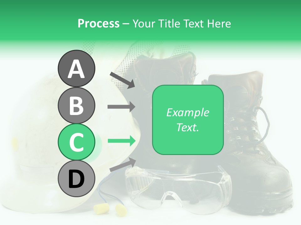 Personal Protection. Personal Safety Equipment Of Field Engineer Used In Heavy Duty Industrial Environment. PowerPoint Template