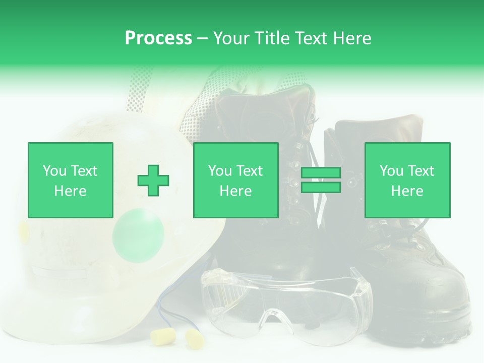 Personal Protection. Personal Safety Equipment Of Field Engineer Used In Heavy Duty Industrial Environment. PowerPoint Template