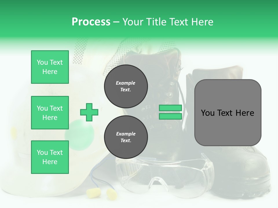 Personal Protection. Personal Safety Equipment Of Field Engineer Used In Heavy Duty Industrial Environment. PowerPoint Template