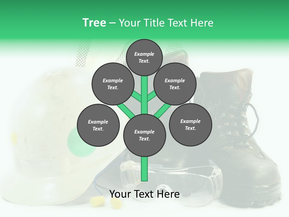 Personal Protection. Personal Safety Equipment Of Field Engineer Used In Heavy Duty Industrial Environment. PowerPoint Template