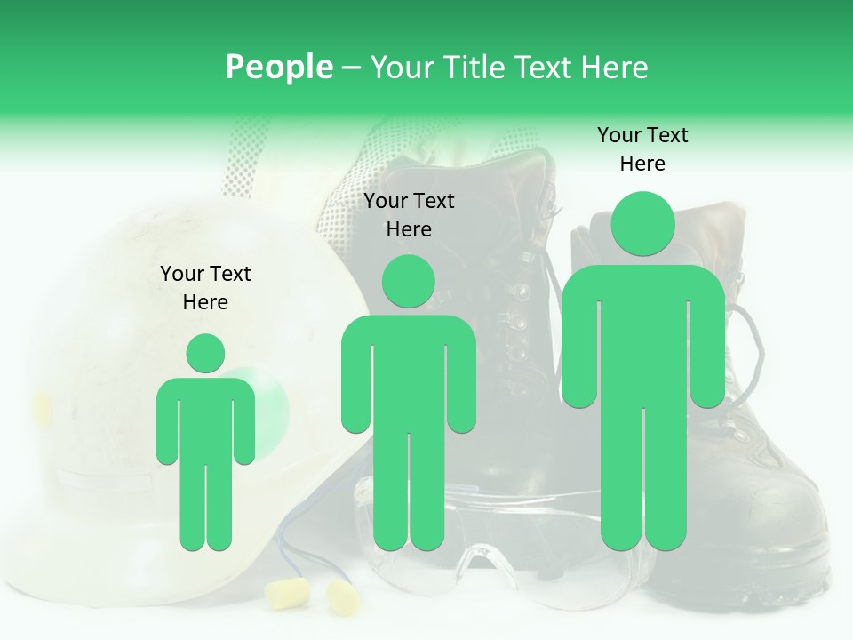 Personal Protection. Personal Safety Equipment Of Field Engineer Used In Heavy Duty Industrial Environment. PowerPoint Template