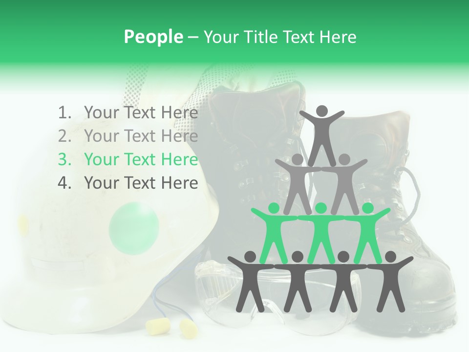 Personal Protection. Personal Safety Equipment Of Field Engineer Used In Heavy Duty Industrial Environment. PowerPoint Template