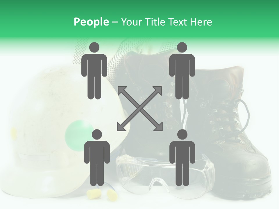 Personal Protection. Personal Safety Equipment Of Field Engineer Used In Heavy Duty Industrial Environment. PowerPoint Template