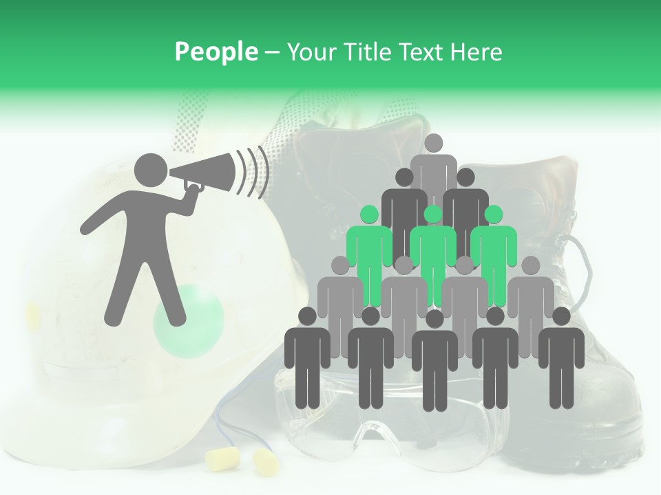 Personal Protection. Personal Safety Equipment Of Field Engineer Used In Heavy Duty Industrial Environment. PowerPoint Template