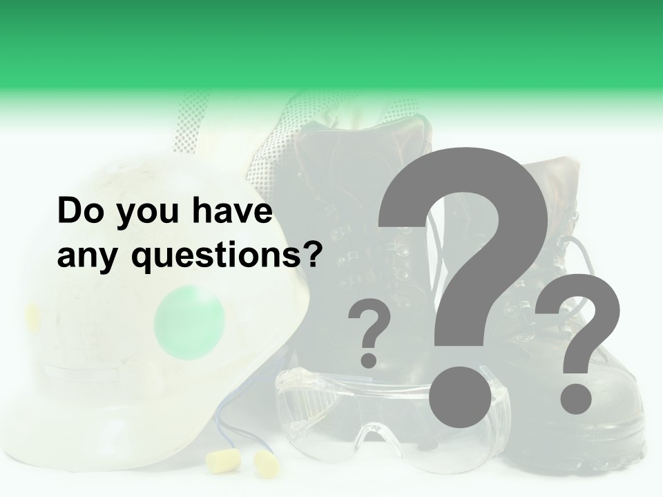 Personal Protection. Personal Safety Equipment Of Field Engineer Used In Heavy Duty Industrial Environment. PowerPoint Template