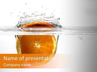 Fruits In Water PowerPoint Template
