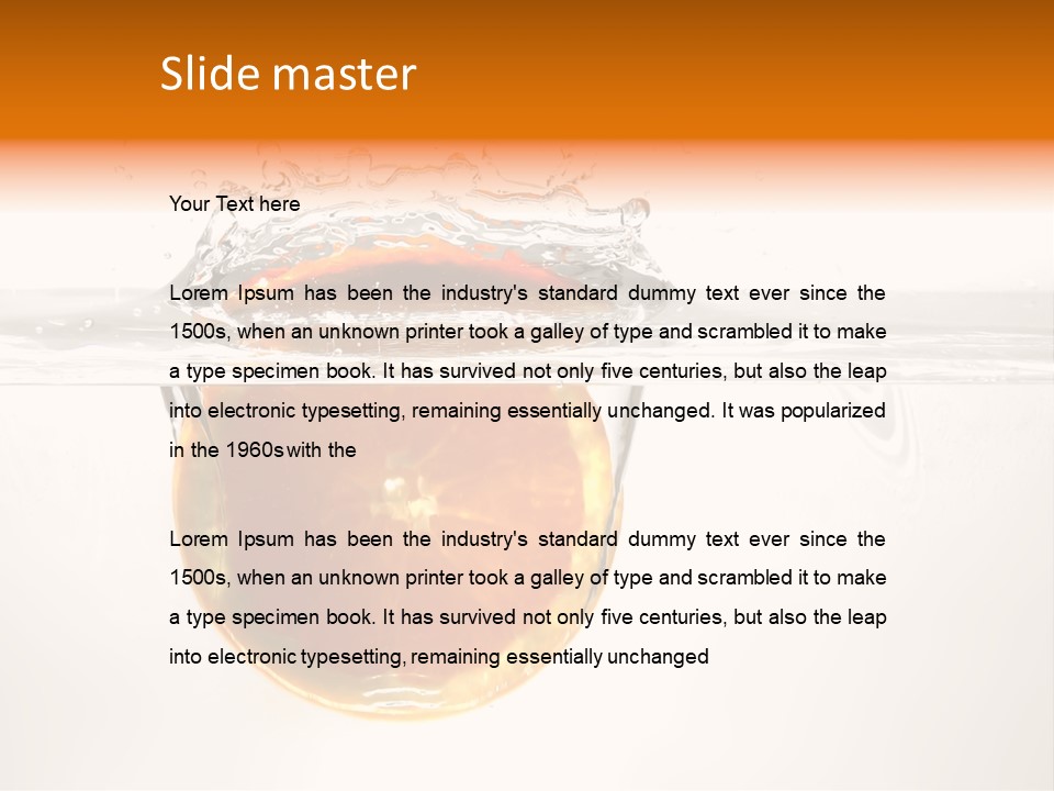 Fruits In Water PowerPoint Template