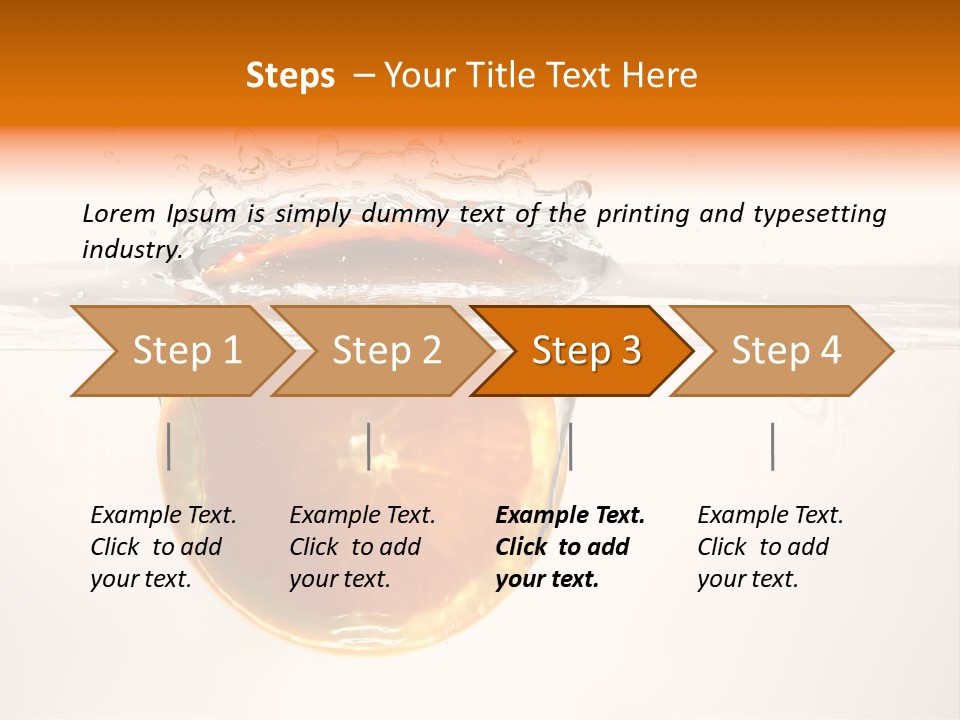 Fruits In Water PowerPoint Template