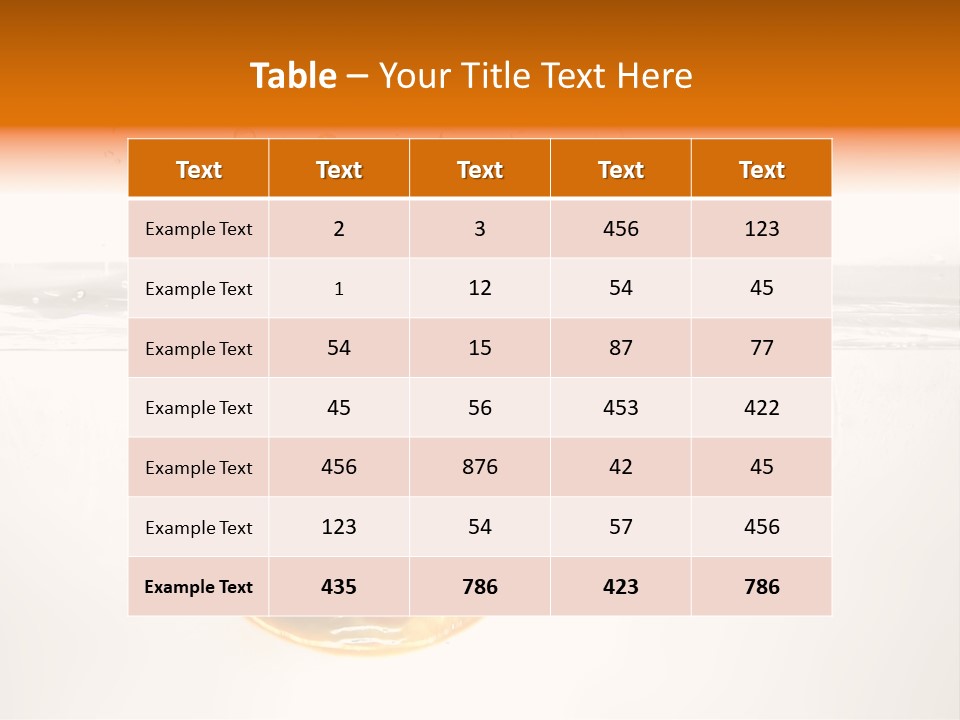 Fruits In Water PowerPoint Template
