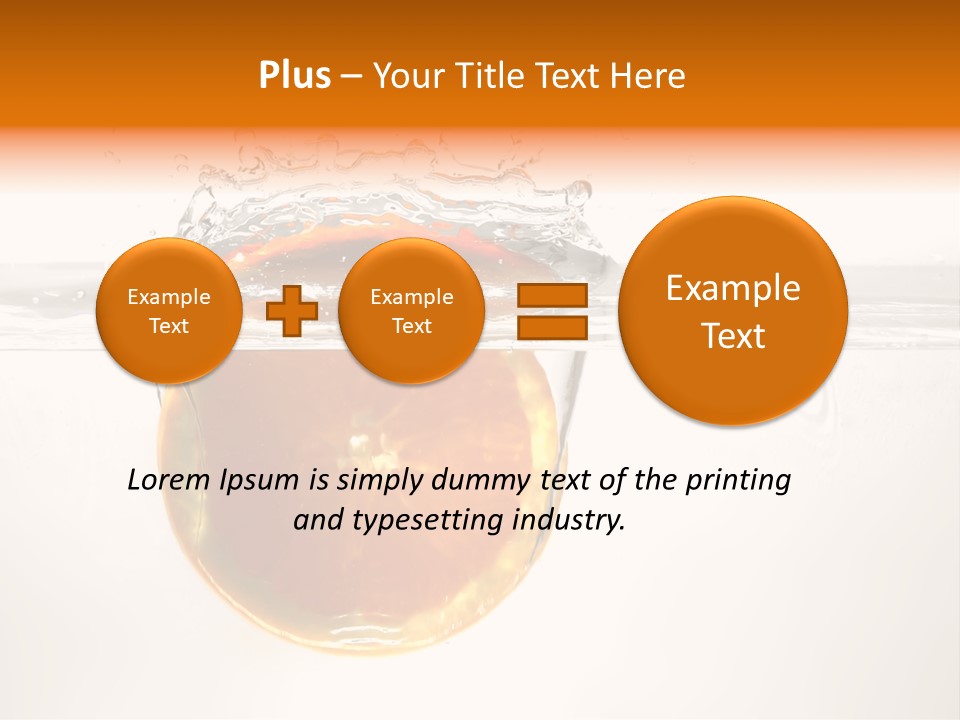 Fruits In Water PowerPoint Template