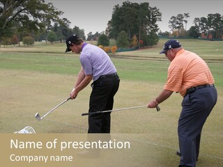 The Tour Championship 2006, Atlanta, East Lake Golf Course, Georgia, Butch Harmon And Adam Scott PowerPoint Template