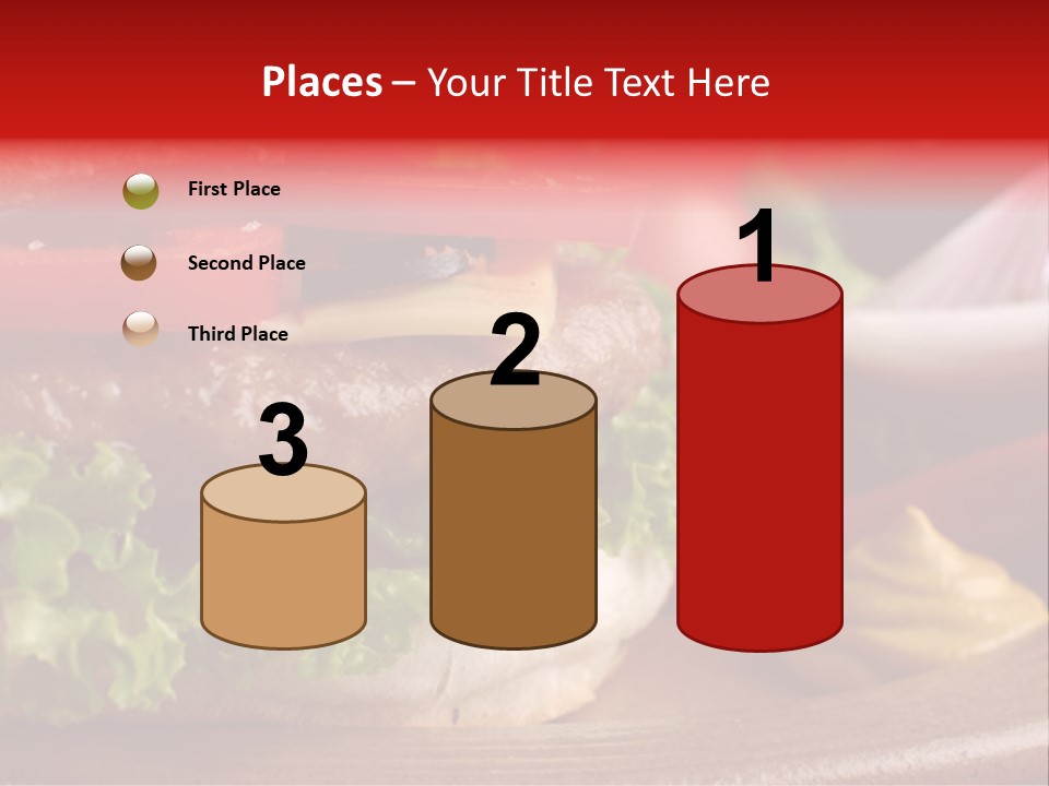 Closeup Picture Of A Hamburger PowerPoint Template