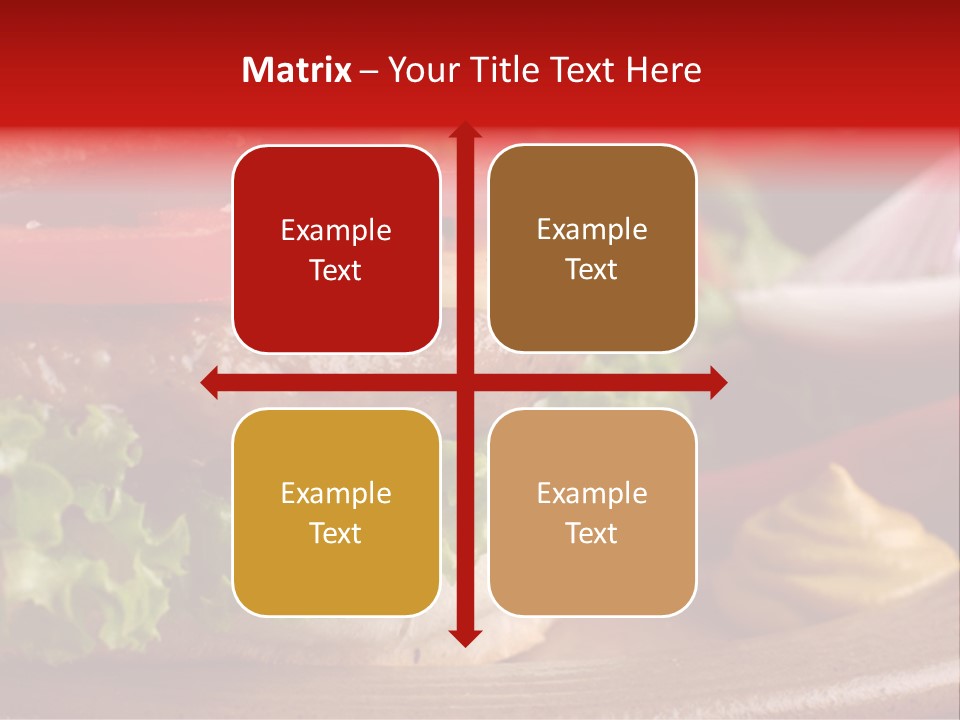 Closeup Picture Of A Hamburger PowerPoint Template