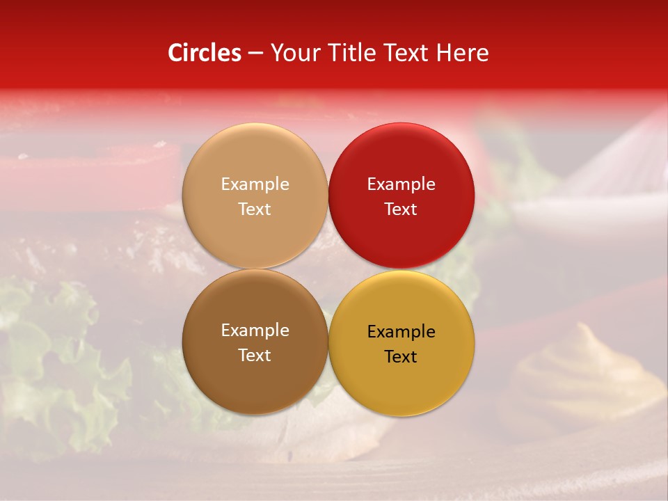 Closeup Picture Of A Hamburger PowerPoint Template