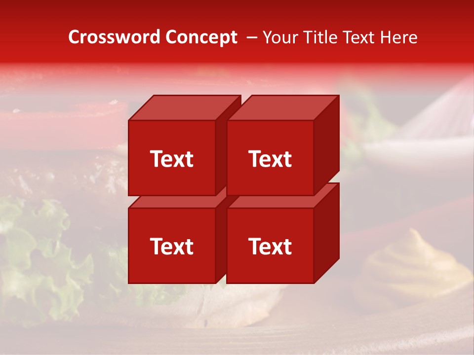 Closeup Picture Of A Hamburger PowerPoint Template