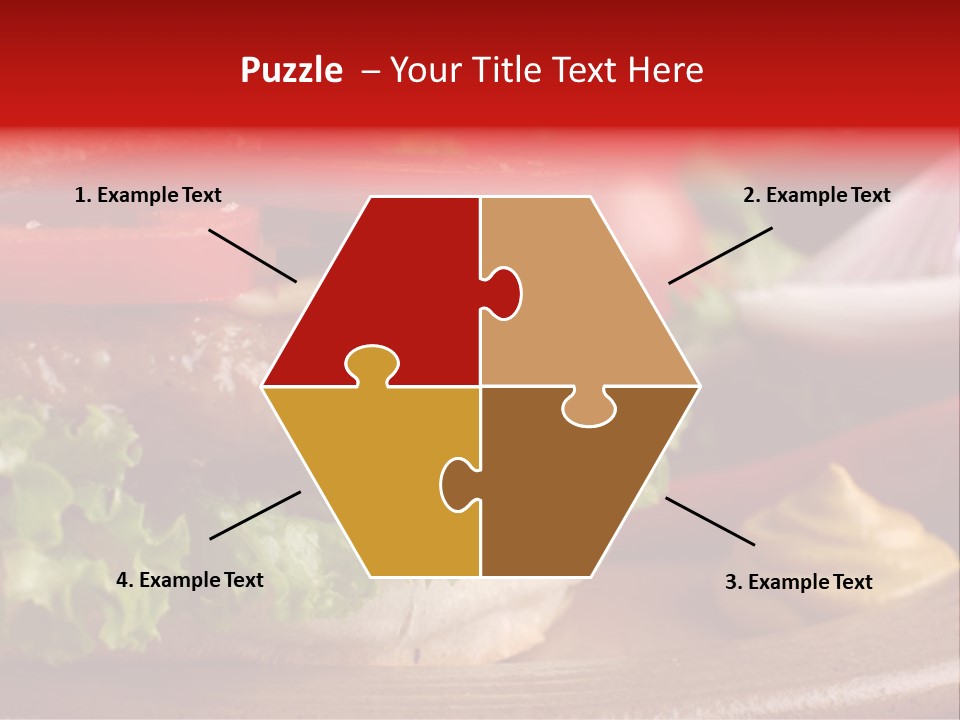 Closeup Picture Of A Hamburger PowerPoint Template