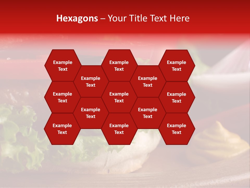 Closeup Picture Of A Hamburger PowerPoint Template