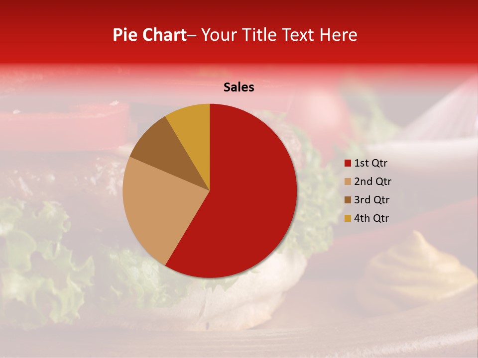 Closeup Picture Of A Hamburger PowerPoint Template