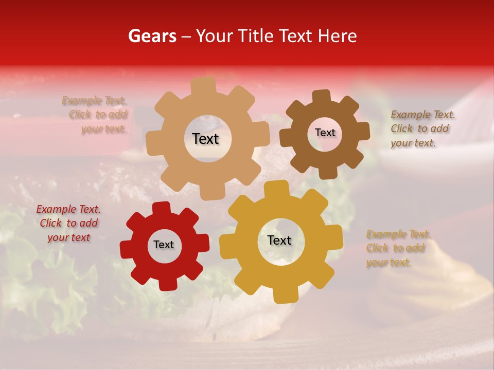 Closeup Picture Of A Hamburger PowerPoint Template