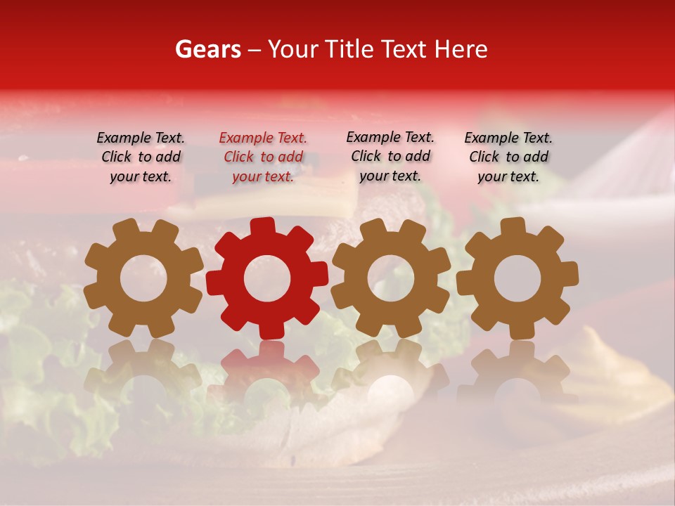 Closeup Picture Of A Hamburger PowerPoint Template