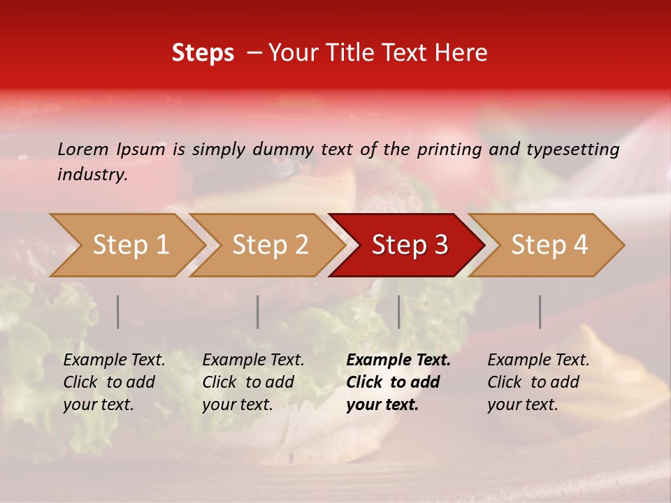 Closeup Picture Of A Hamburger PowerPoint Template