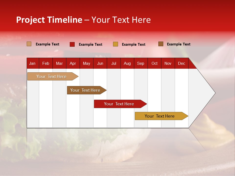 Closeup Picture Of A Hamburger PowerPoint Template