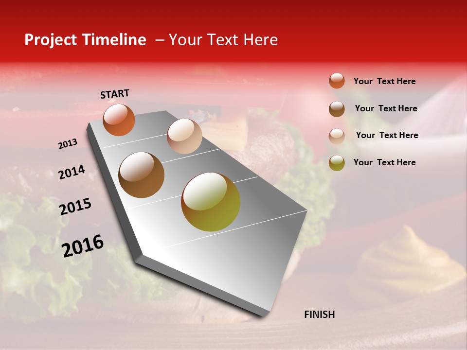 Closeup Picture Of A Hamburger PowerPoint Template