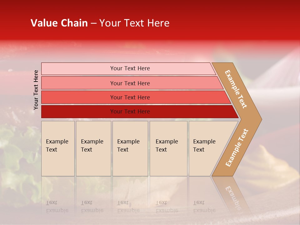 Closeup Picture Of A Hamburger PowerPoint Template