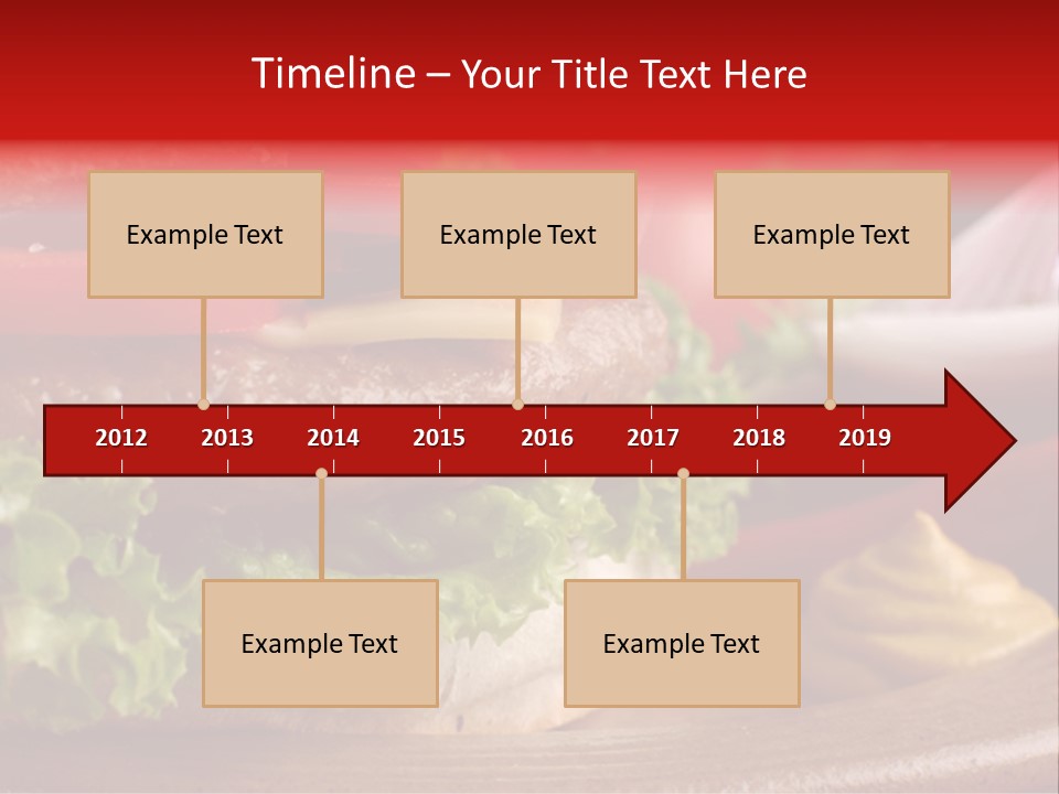 Closeup Picture Of A Hamburger PowerPoint Template
