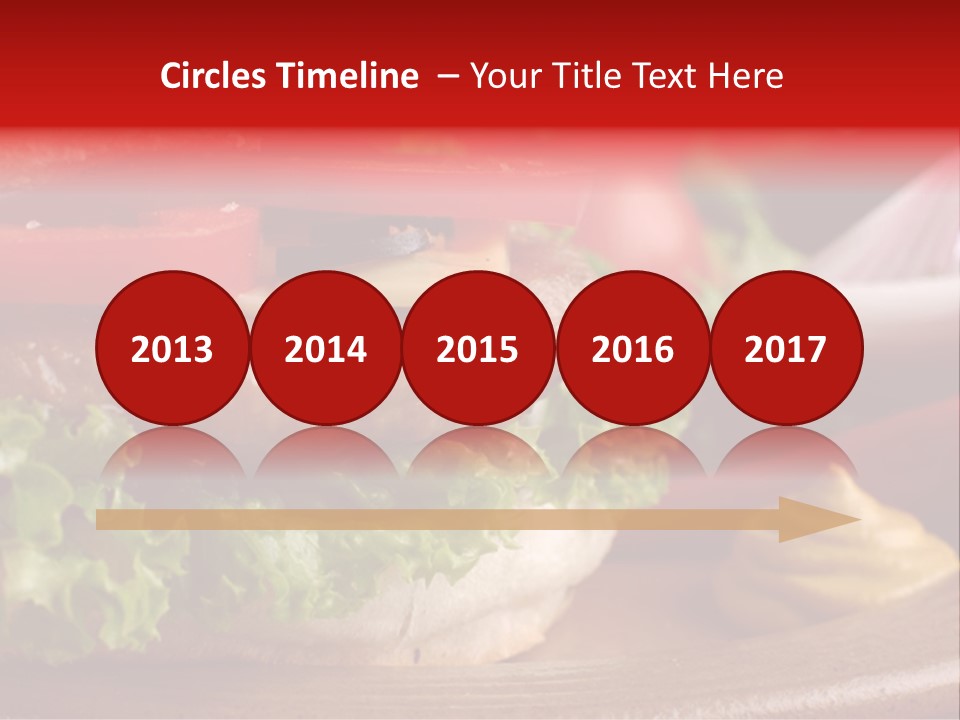 Closeup Picture Of A Hamburger PowerPoint Template